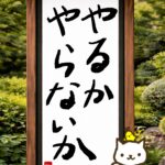 ヒトネコさん、やるか、やらないか